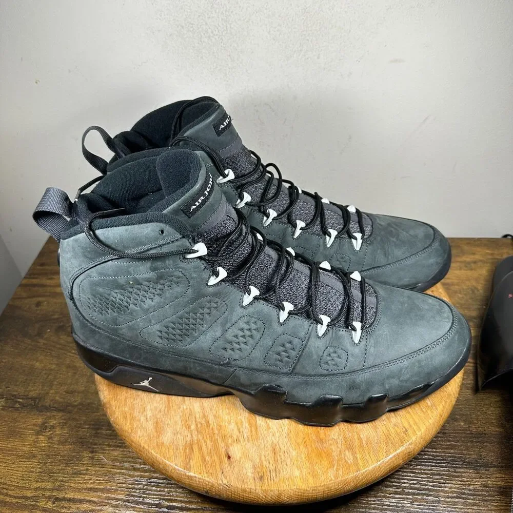 Nike Air Jordan 9 Retro Anthracite Grey Mens Size 17 Shoes 302370-013